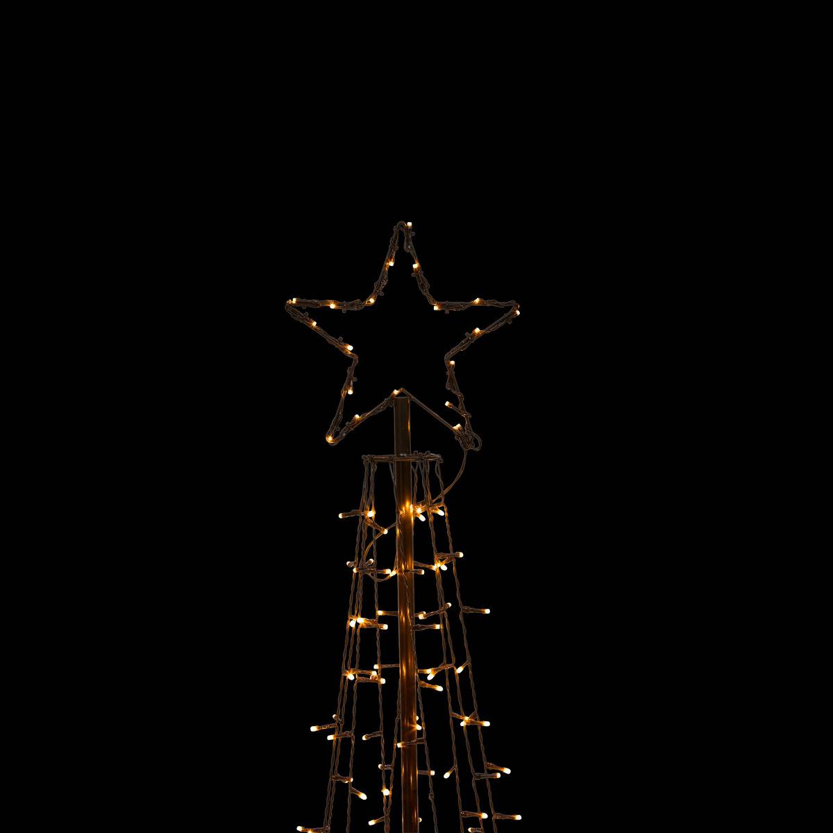 Décoration extérieure sapin 330 LED H180 cm noir, FEERIC LIGHTS & CHRISTMAS