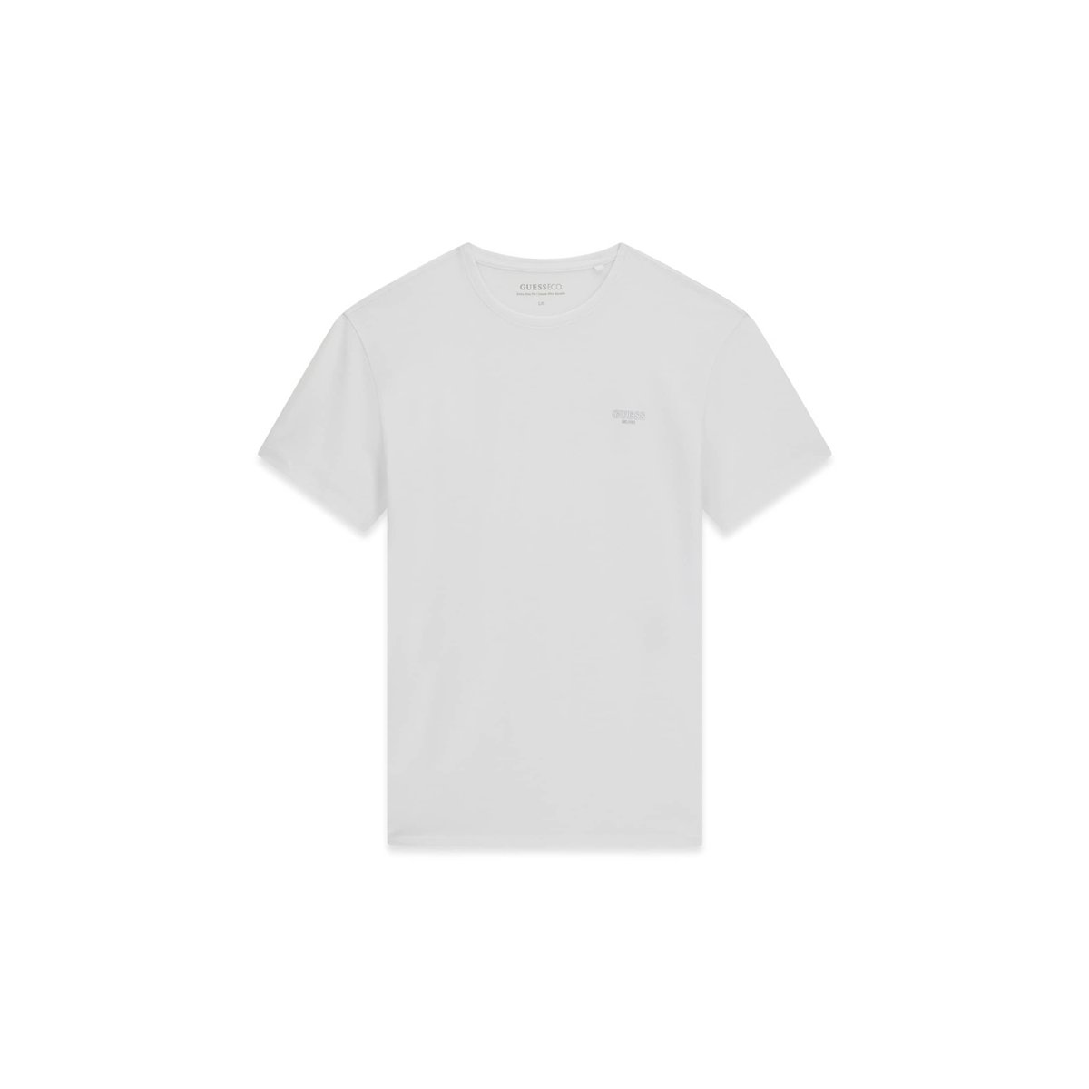 T-Shirt En Mélange De Coton blanc, GUESS