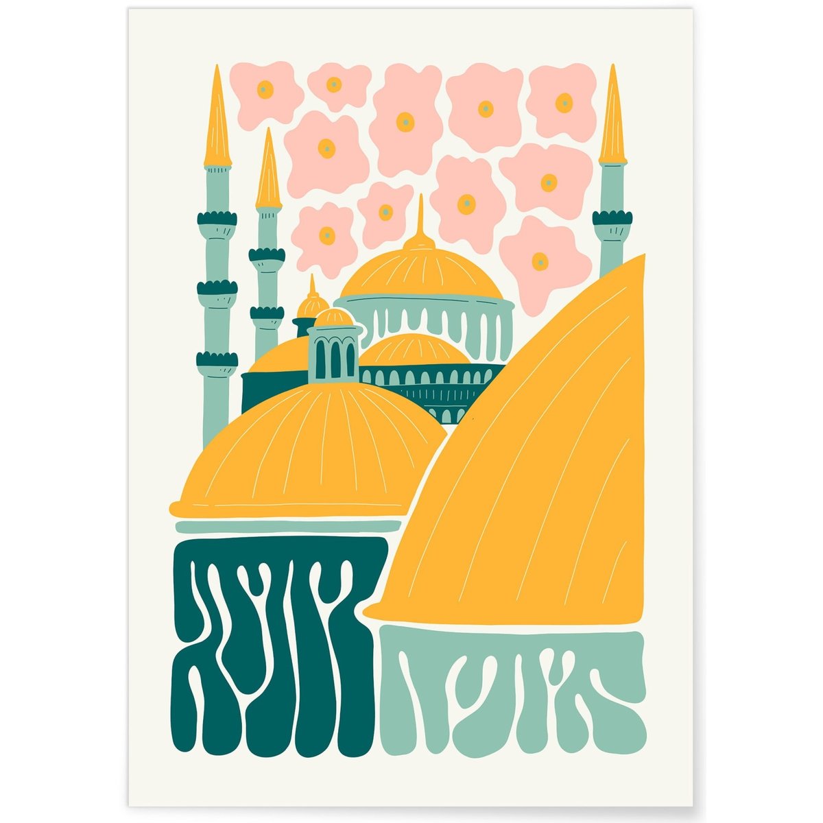 Affiche Istanbul Sainte-Sophie blanc, L'AFFICHERIE