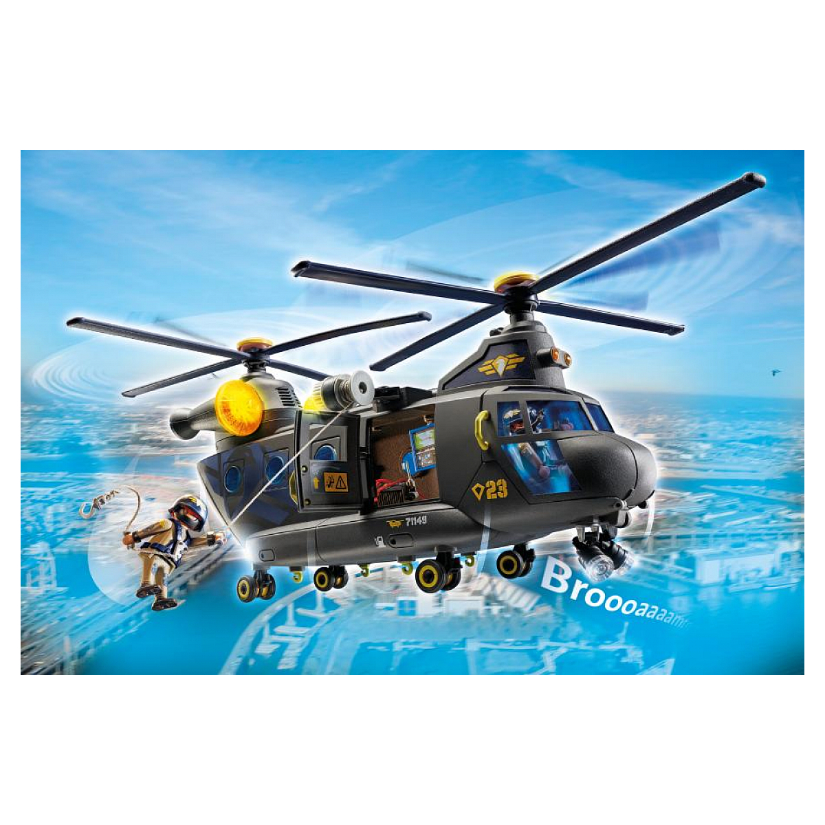 City Action Hélicoptère de transport des forces spéciales multicolore, PLAYMOBIL