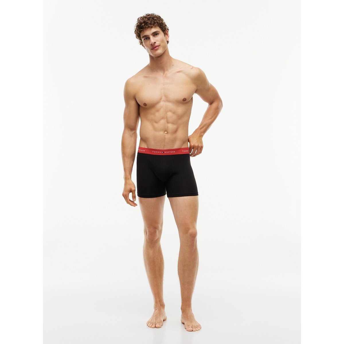 Lote de 3 boxers Signature azul + cinzento + vermelho, TOMMY HILFIGER