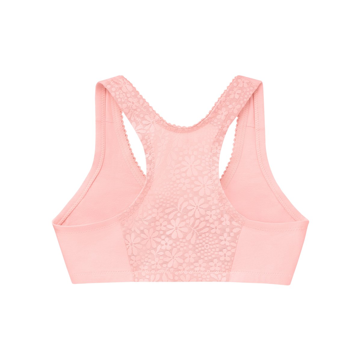 Soutien-gorge Coton Dos Nageur Grand Confort rose tendre, GLAMORISE