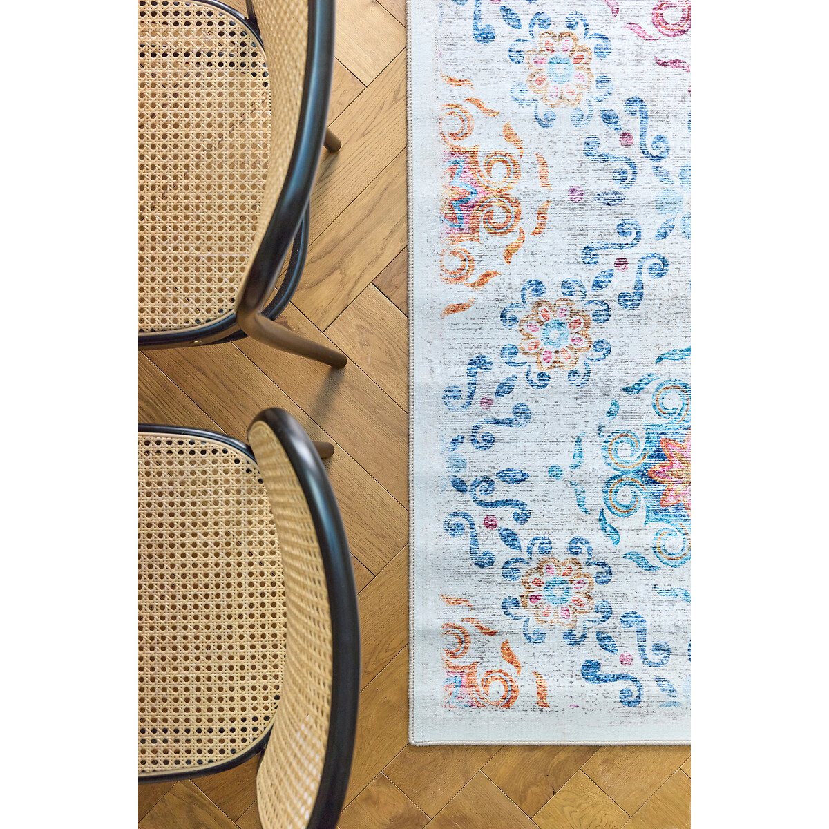 Modern Damask Eco-Washable Rug multi-coloured, HUG RUG