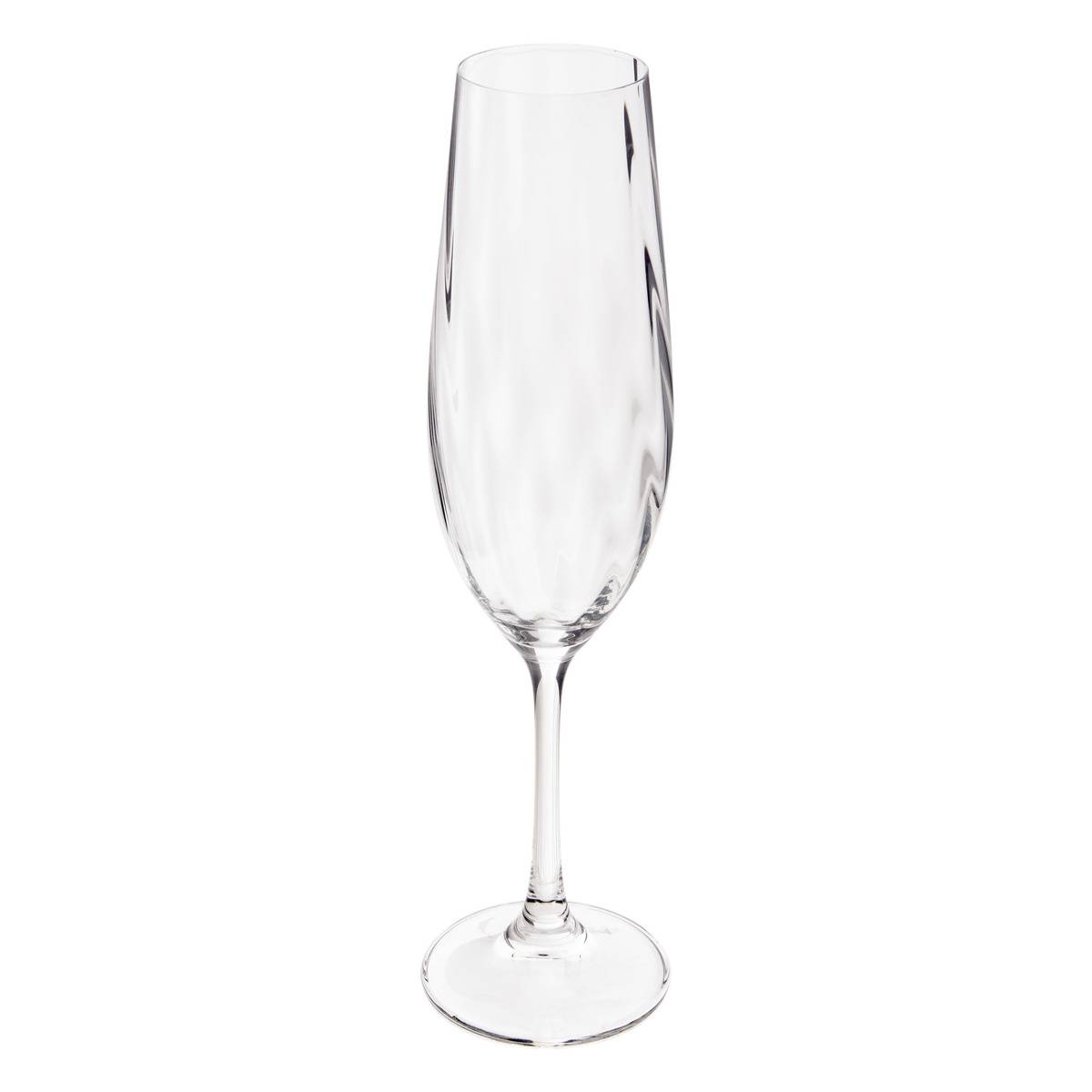 Lot de 6 flûtes à champagne en Cristallin NEVA transparent, ATMOSPHERA
