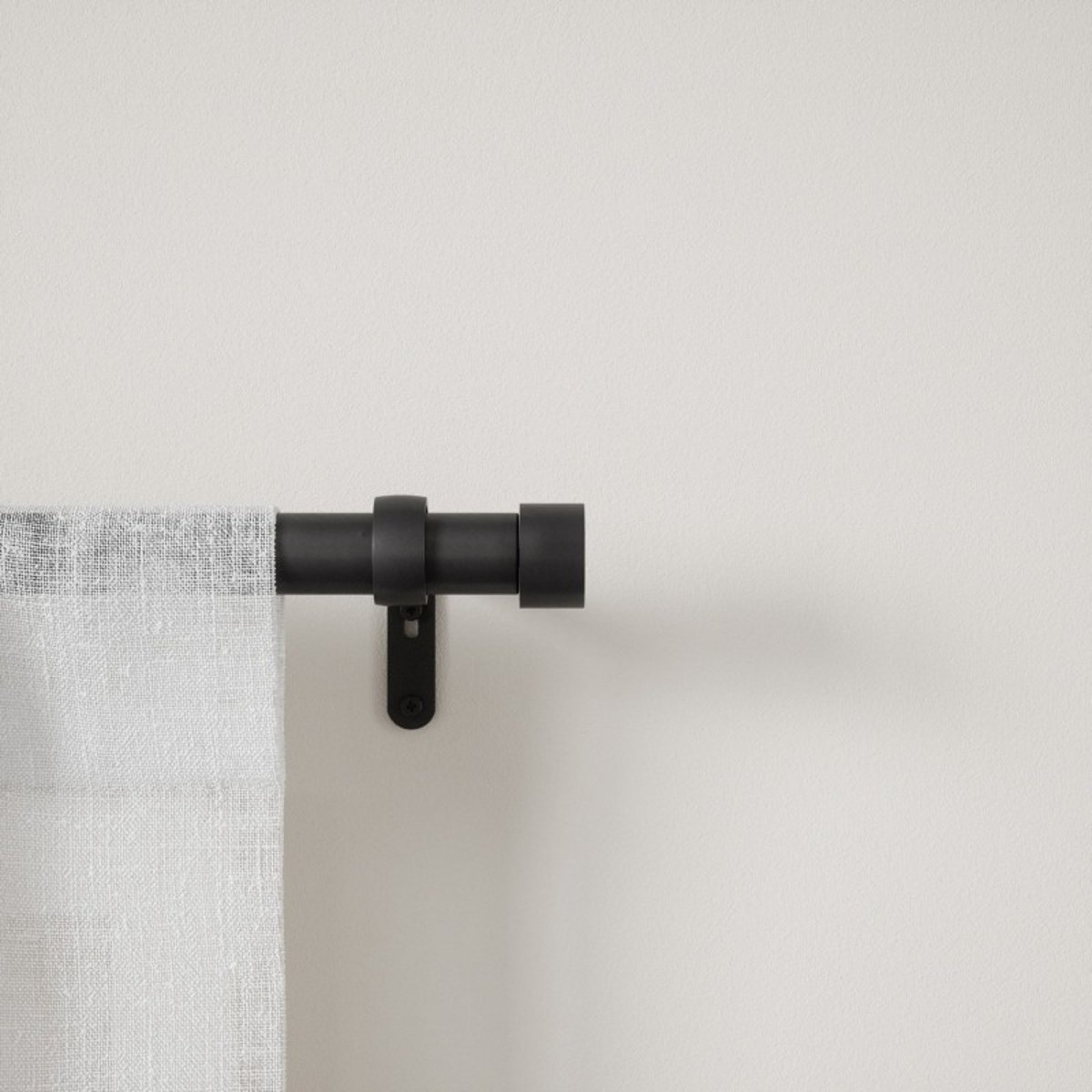 Tringle à rideaux simple extensible métal  CAPPA noir, UMBRA