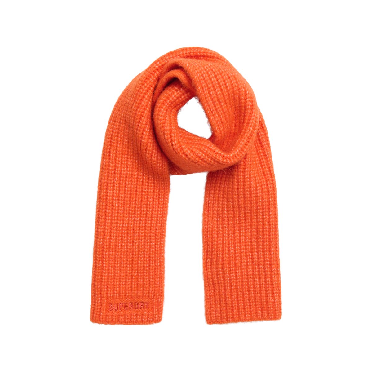 Écharpe côtelée Essential orange flamme, SUPERDRY