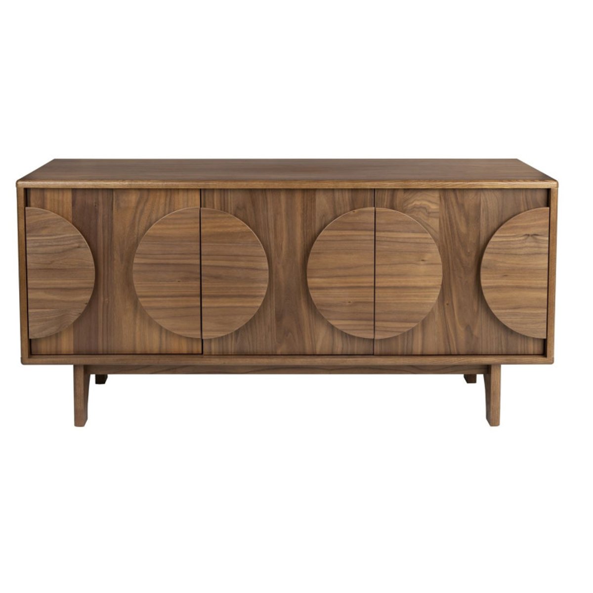 Buffet 3 portes plaqué noyer - GROOVE marron, ZUIVER