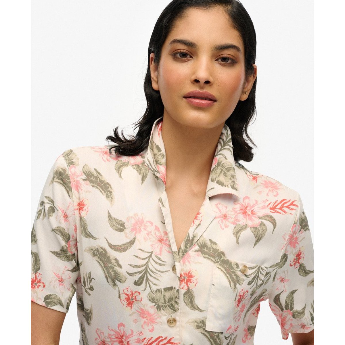 Chemise Beach Resort écru botanique, SUPERDRY