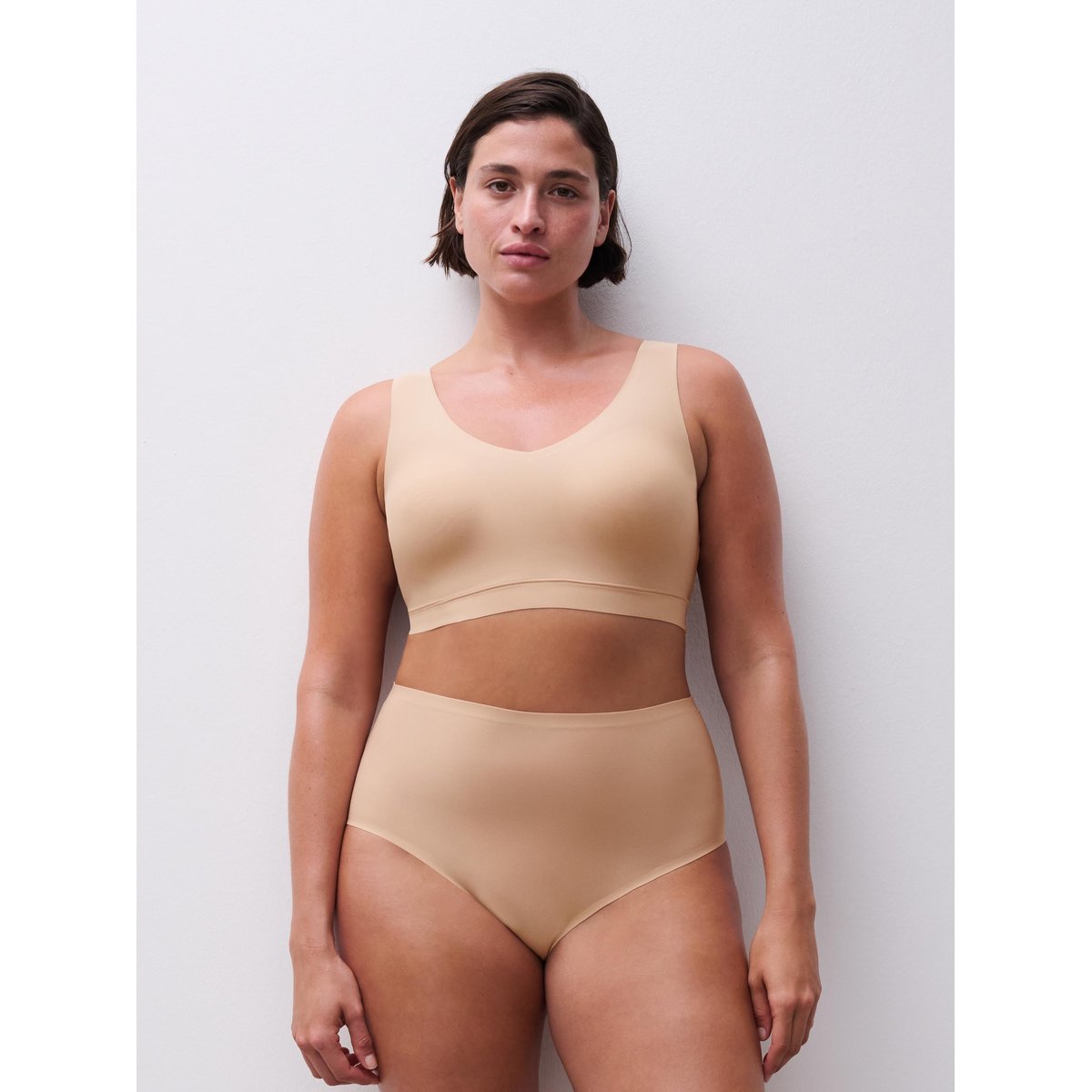 Culotte taille haute +size SOFTSTRETCH nude, CHANTELLE