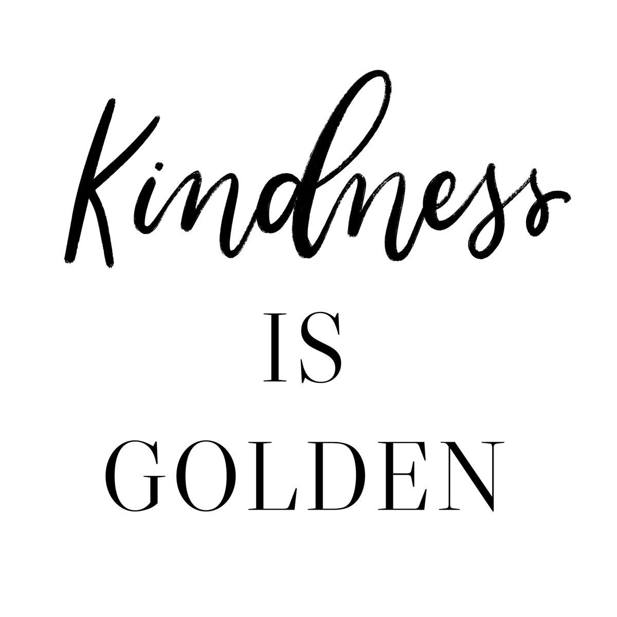 Tableau kindness is golden tableau alu dibond, HEXOA