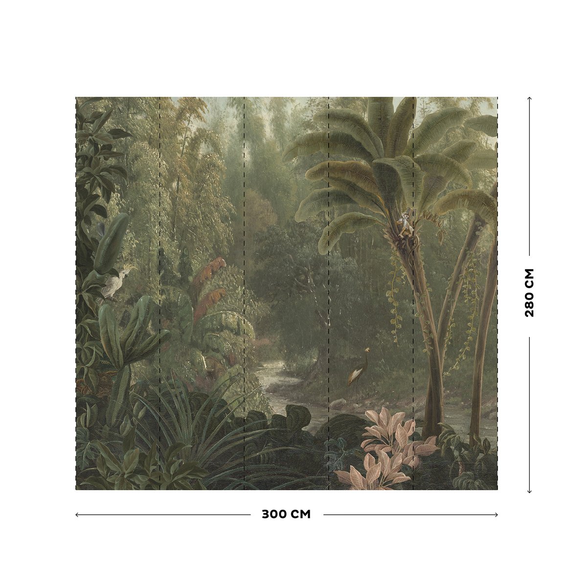 Papier peint panoramique Jungle vert, ART FOR THE HOME
