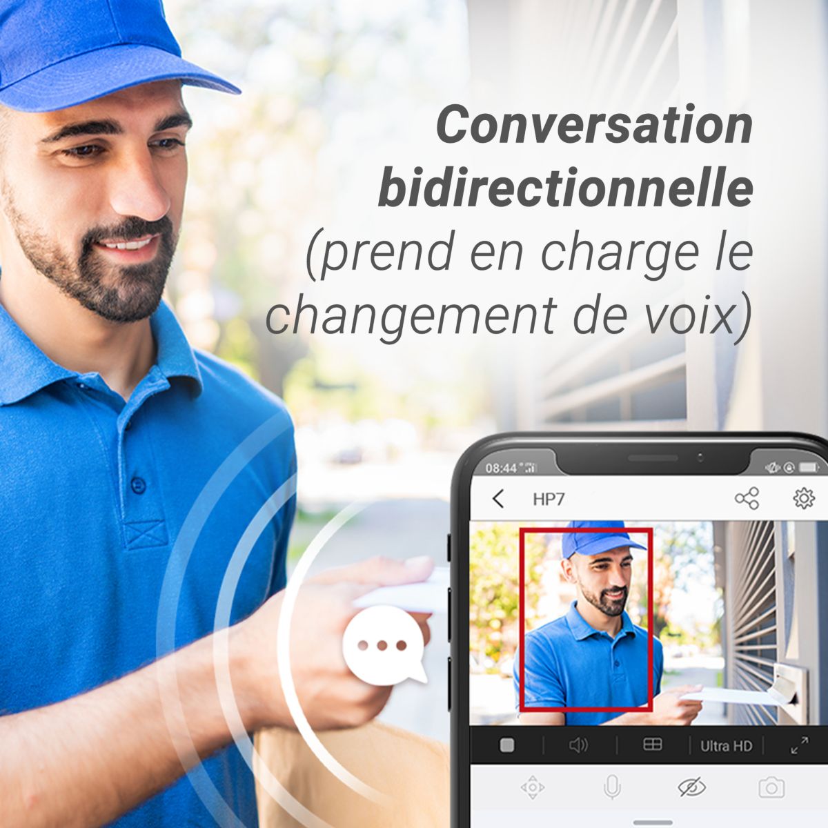 Sonnette connectée HP7 2K filaire couleur unique, EZVIZ