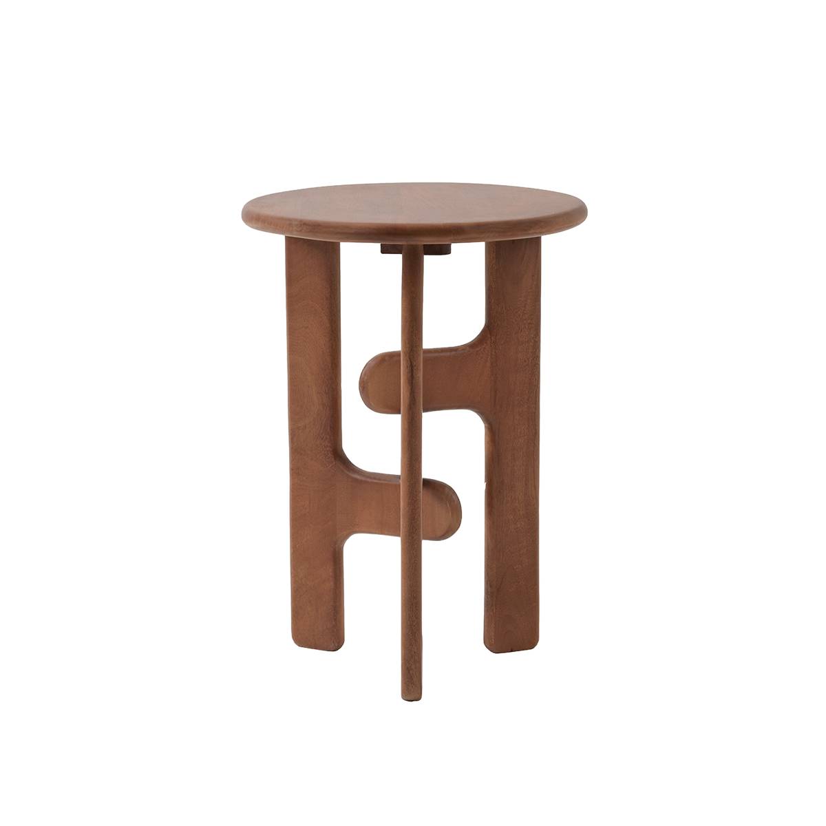 Tabouret en bois de manguier Mylae bois foncé, MADE IN MEUBLES