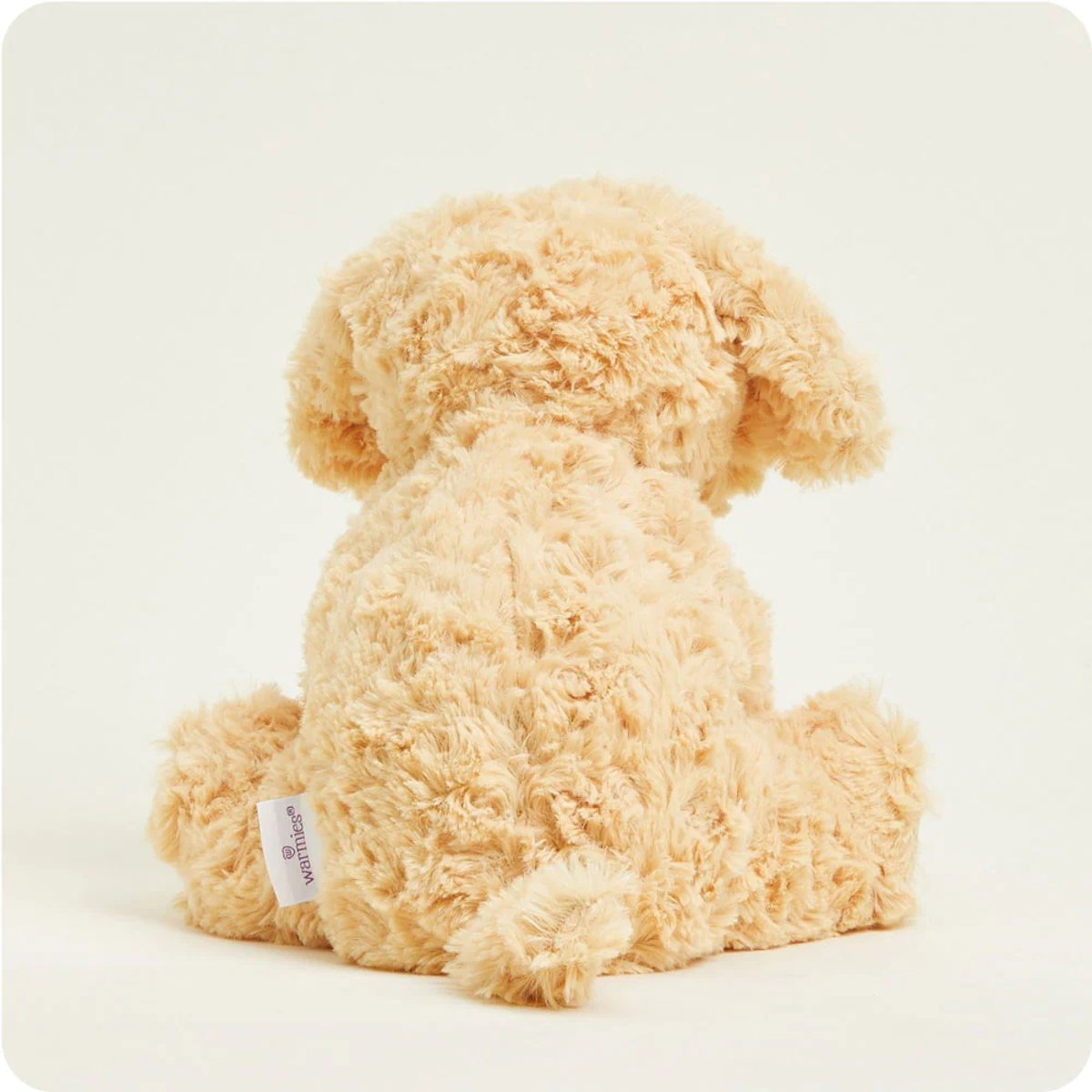 Peluche Bouillotte Chien bouclé beige, WARMIES