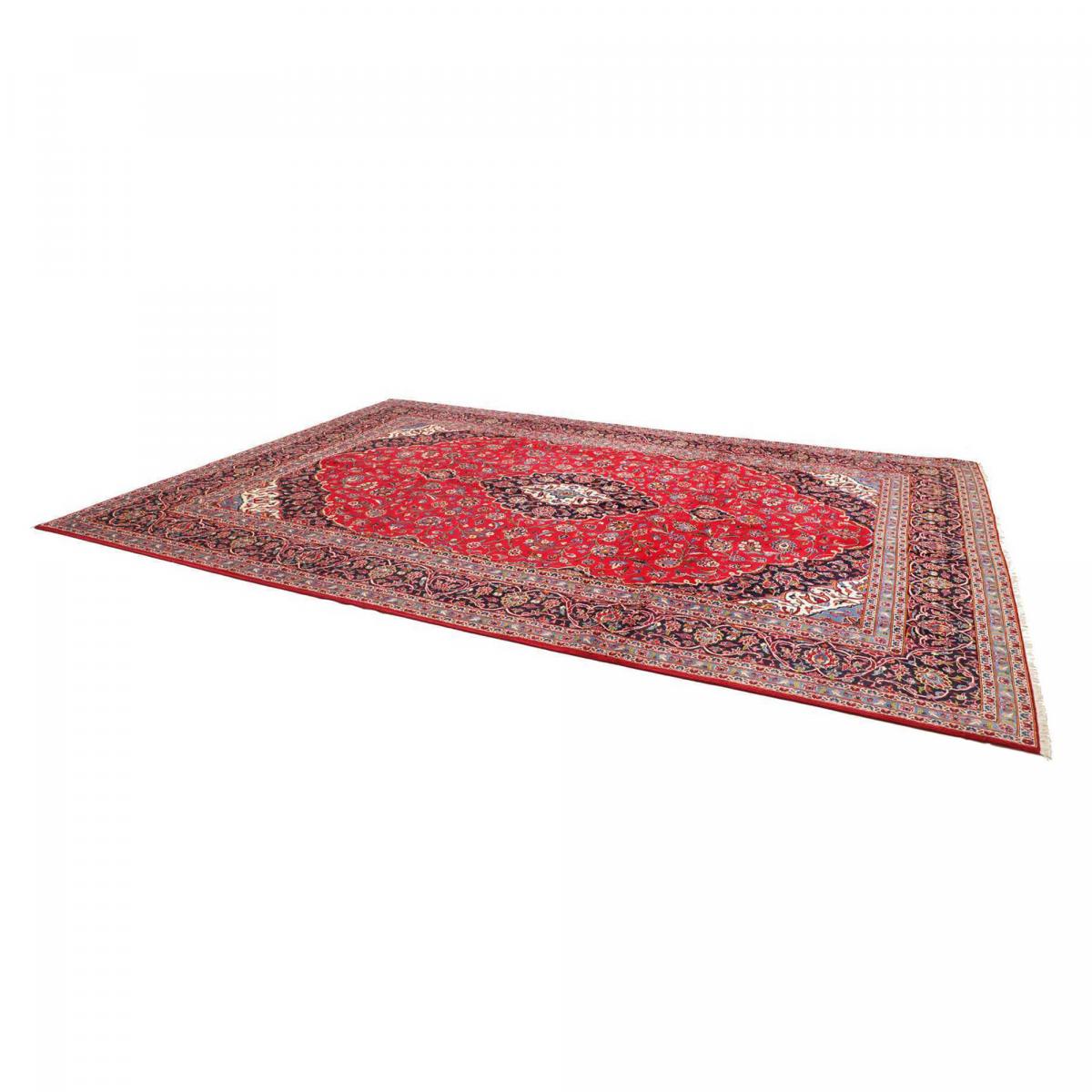Tapis d'orient au motif oriental, noué main en laine, ARDAKAN 5 rouge, bleu, crème, UN AMOUR DE TAPIS