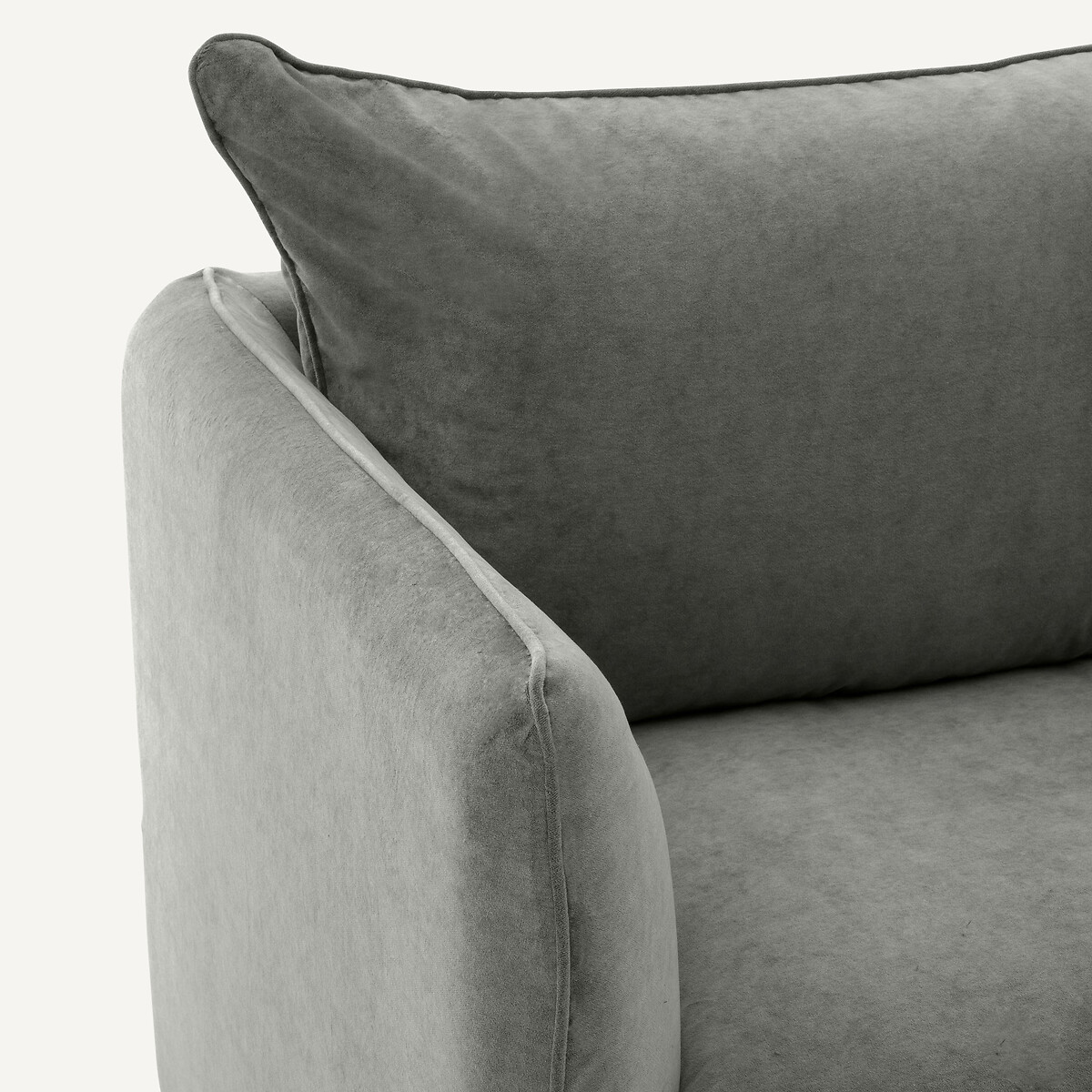 Fauteuil XL velours stonewashed, Neo Chiquito vert sapin, AM.PM