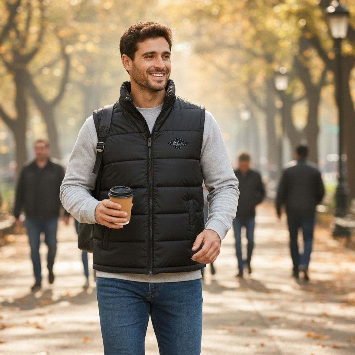 Doudoune sans manches zippée col montant ALTITUDE noir, LEE COOPER