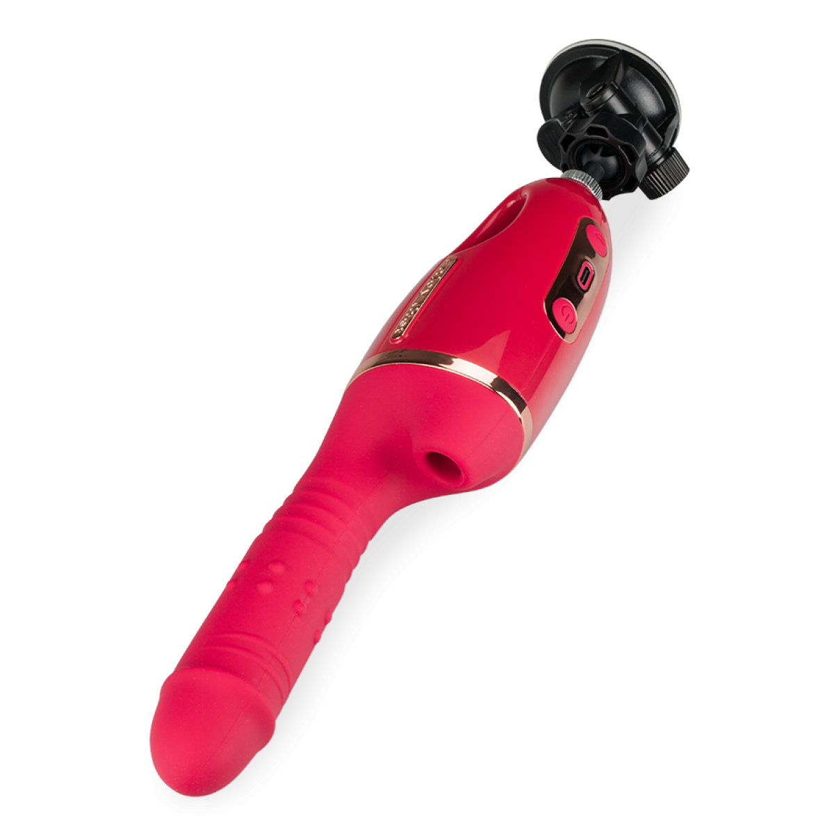 Vibromasseur puissant rabbit ventouse va-et-vient et sans contact Addiction rouge, LOVE AND VIBES