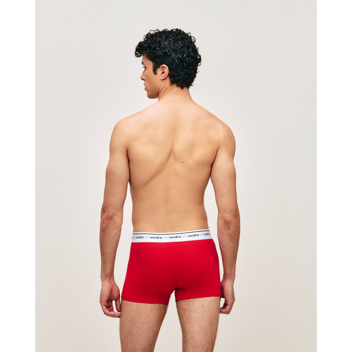 Boxer en coton BOXERUNIZ rouge, UNDIZ