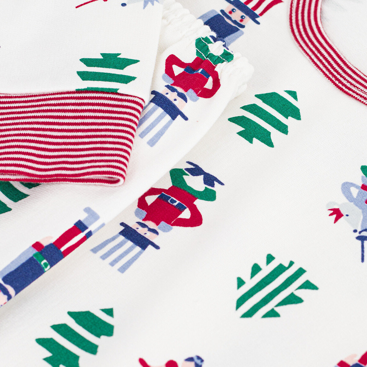 Pyjama en molleton, imprimé Casse-Noisette imprimé fond blanc, PETIT BATEAU