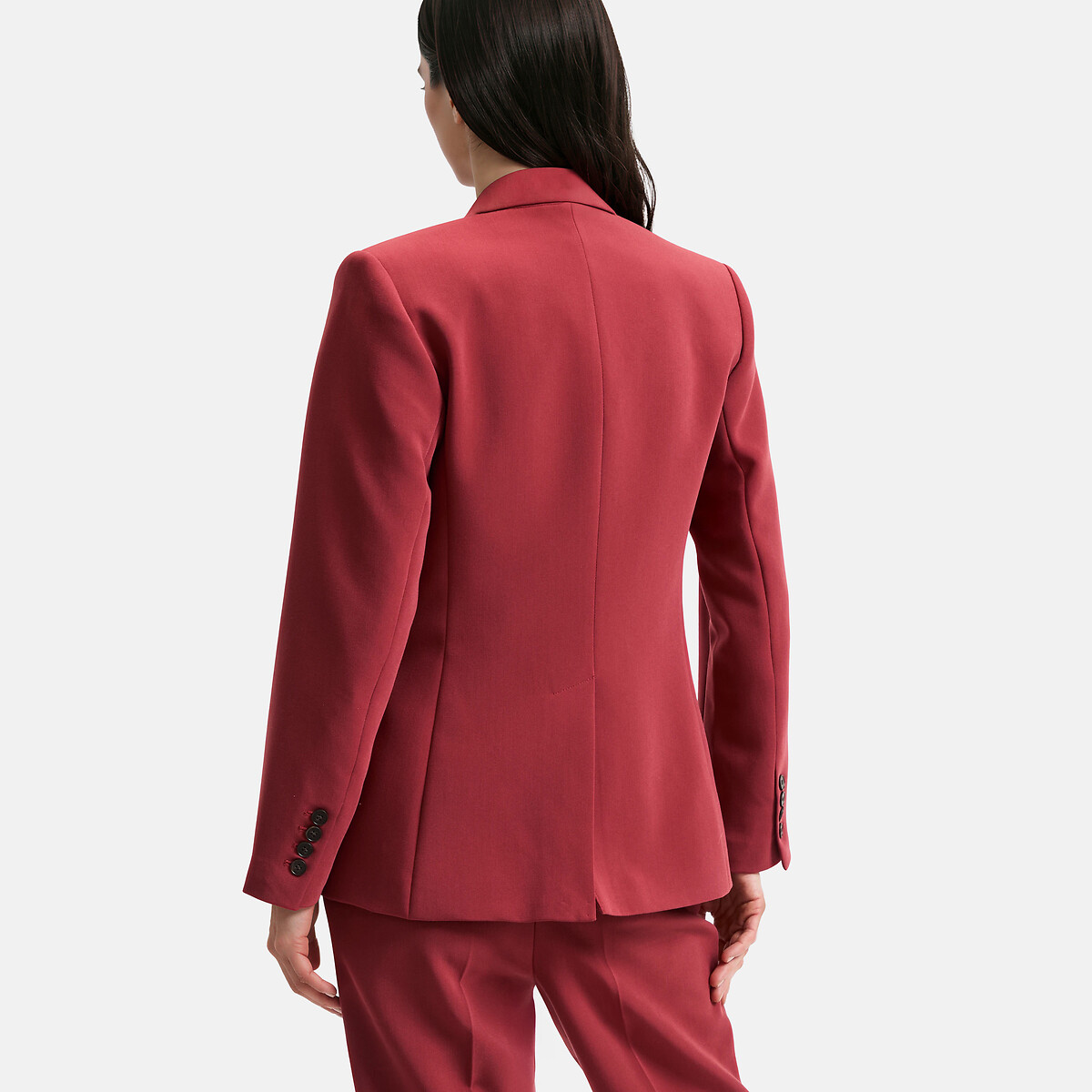 Blazer de corte cintado tijolo, LA REDOUTE COLLECTIONS