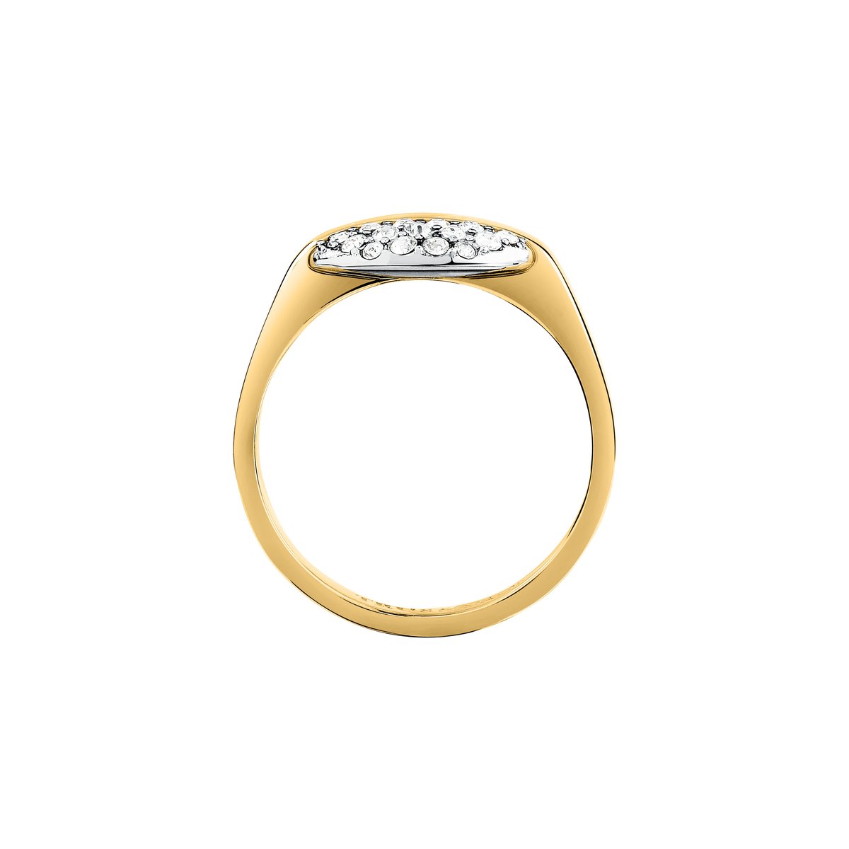 Bague T-ROUND or jaune, TRUSSARDI