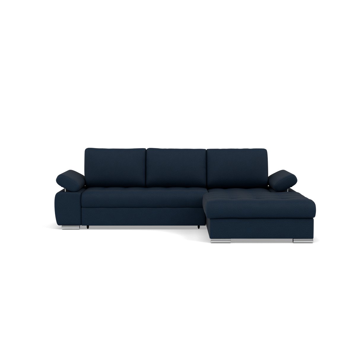 Canapé d'Angle Convertible 4 places - BIANCA bleu marine, BEST MOBILIER