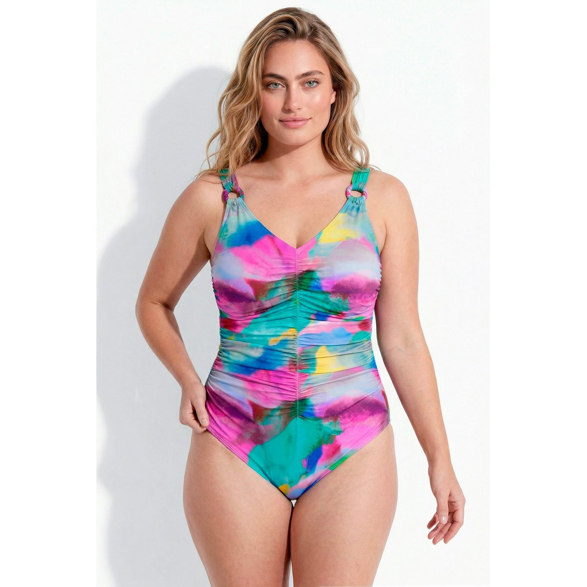 Maillot de bain avec bonnets souples émeraude, ULLA POPKEN