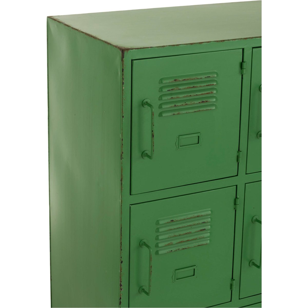 Armoire métal 9 portes style industriel vert, RECOLLECTION