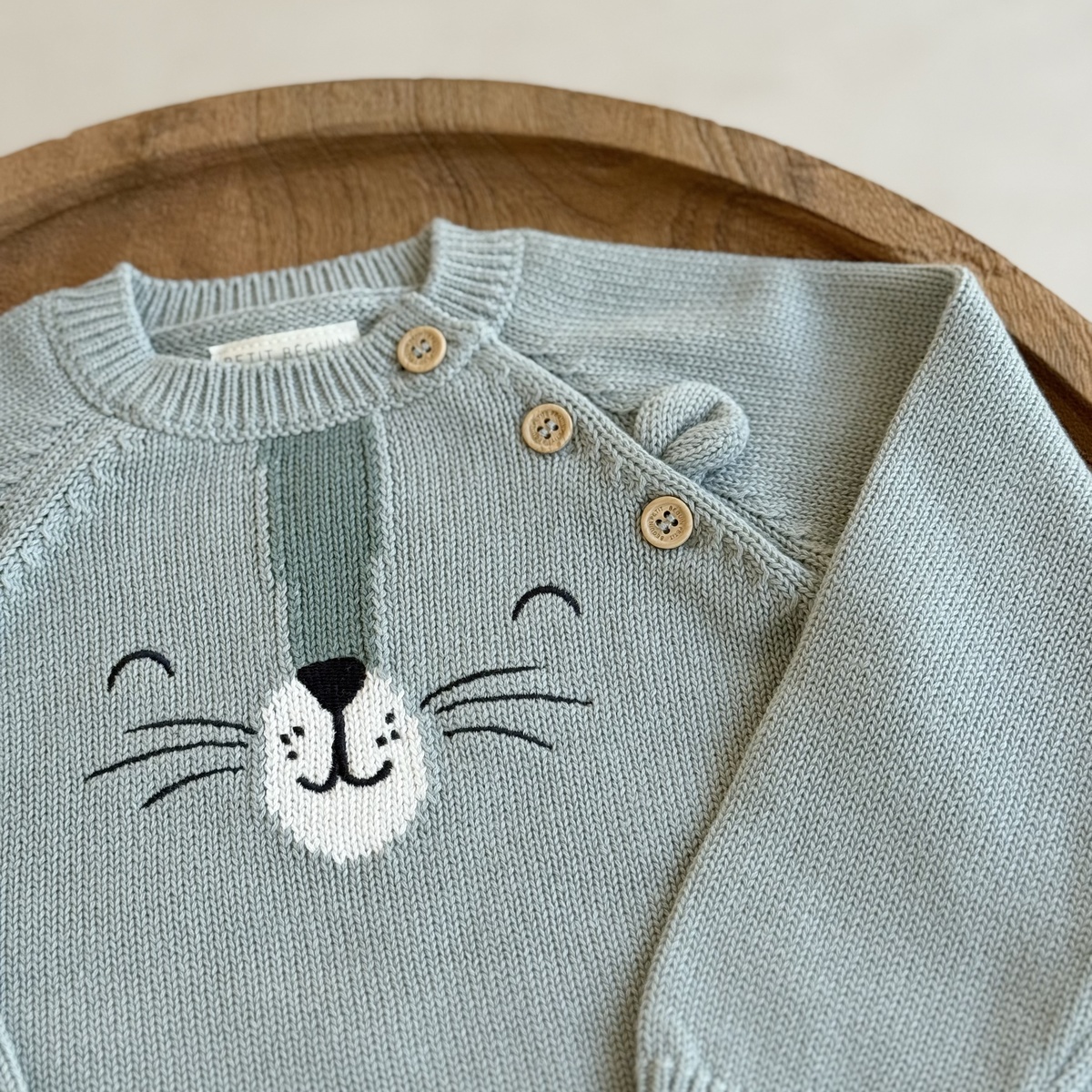 Pull enfant en tricot Oscar ecru, PETIT BEGUIN
