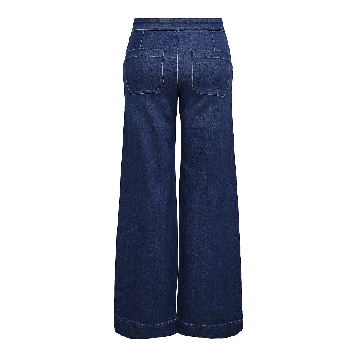 Jean large, taille haute dark blue, ONLY