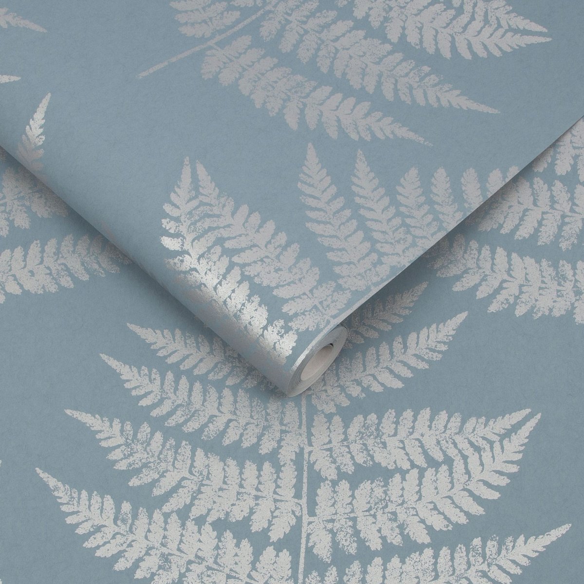 Papier peint  Fougère arctique bleu, GRAHAM ET BROWN