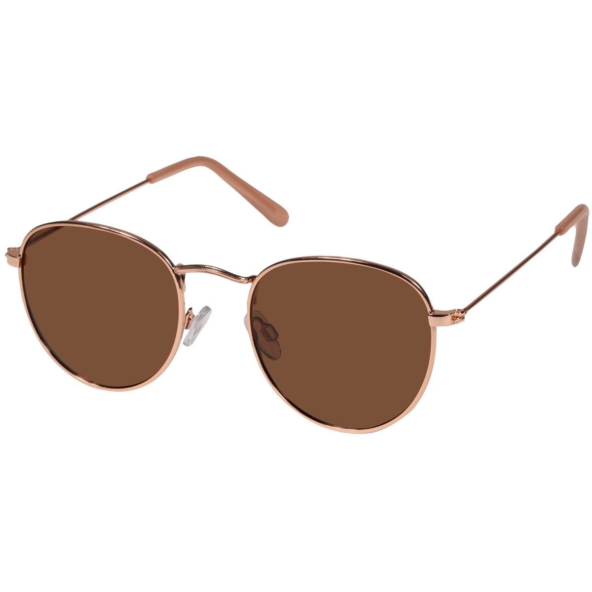 Lunettes de soleil verres polarisants, branches flexibles rose or rose, ISOTONER