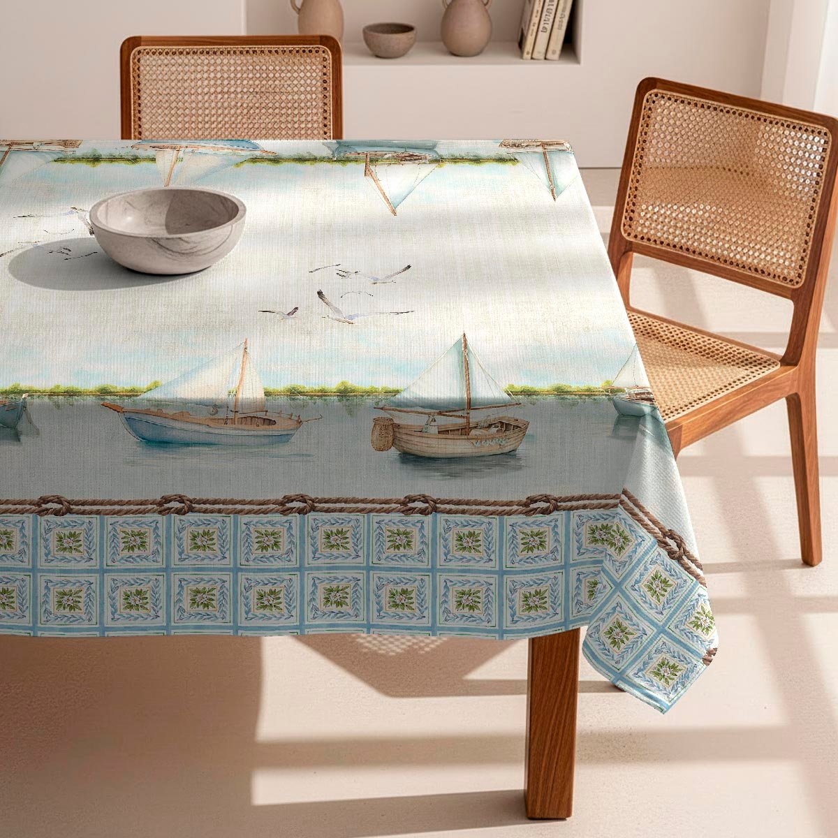 Nappe anti-taches Maboti - 100% coton - bleu, NAF NAF HOME