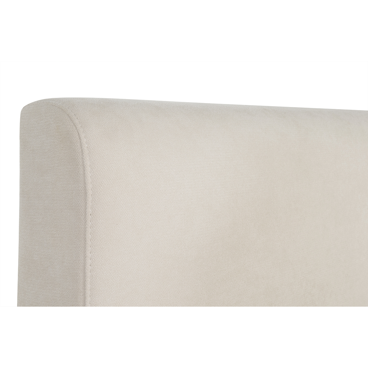 Lit 2 places 160x200 cm en tissu beige et bois clair SALOME beige, MILIBOO