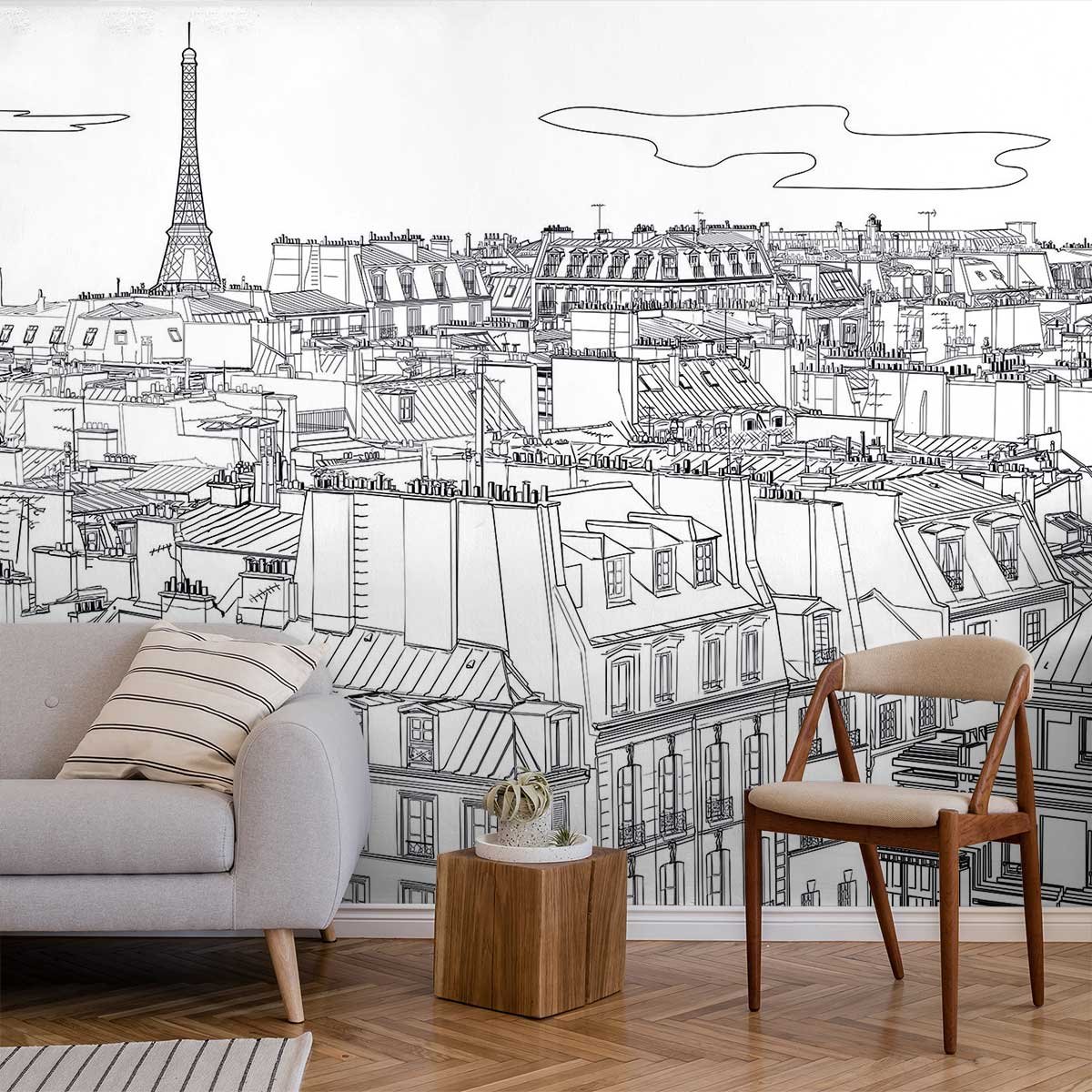 Papier peint les toits de Paris intissé, HEXOA