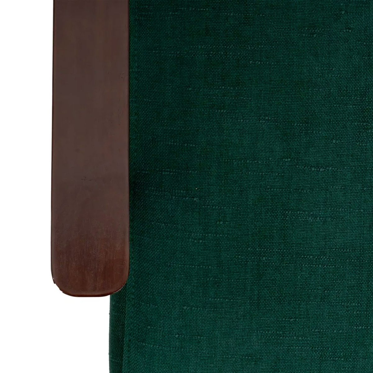 Fauteuil vert tissu chenille pieds bois foncé 67x79x84cm vert, WADIGA
