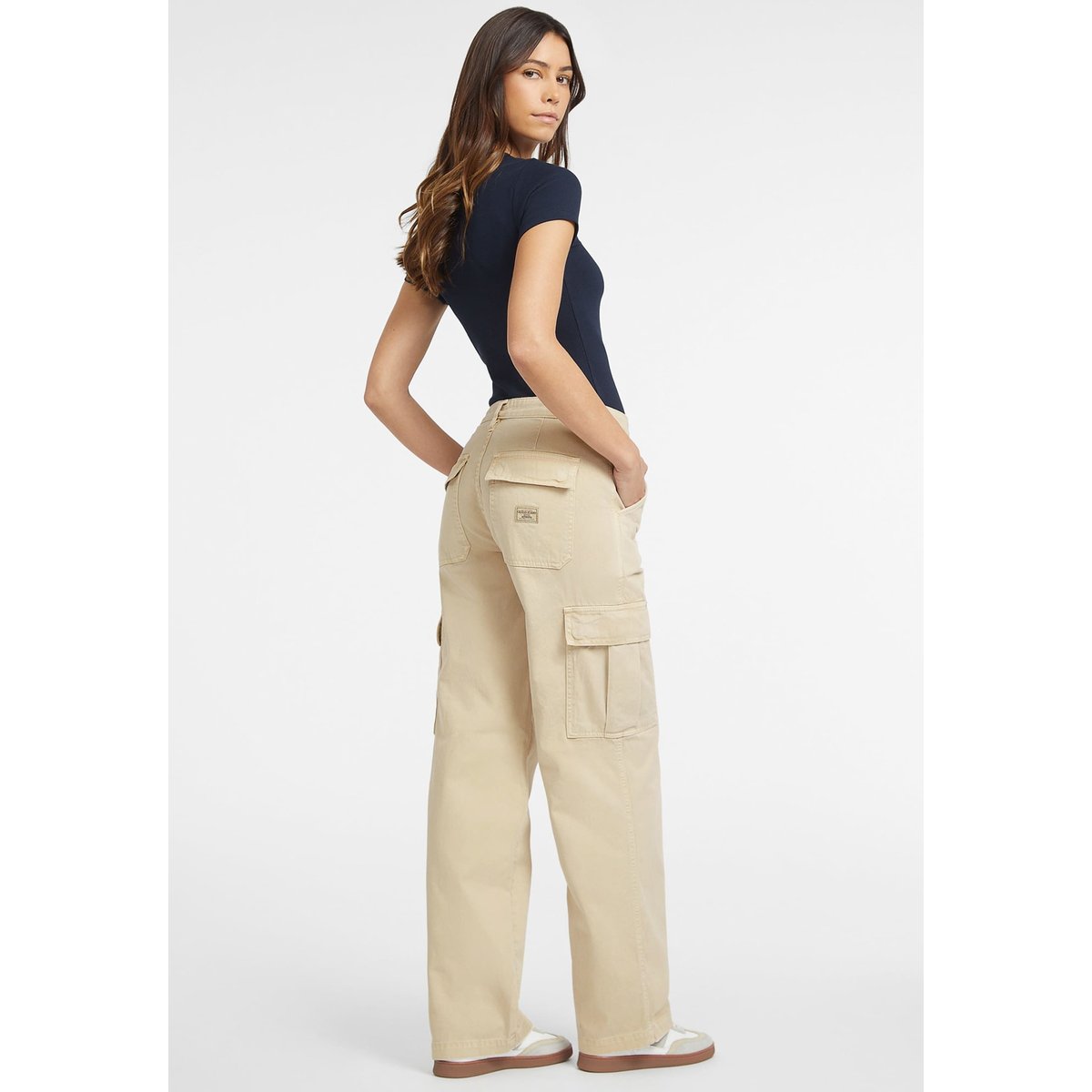 Pantalon Chino Cargo Femme marron, GUESS