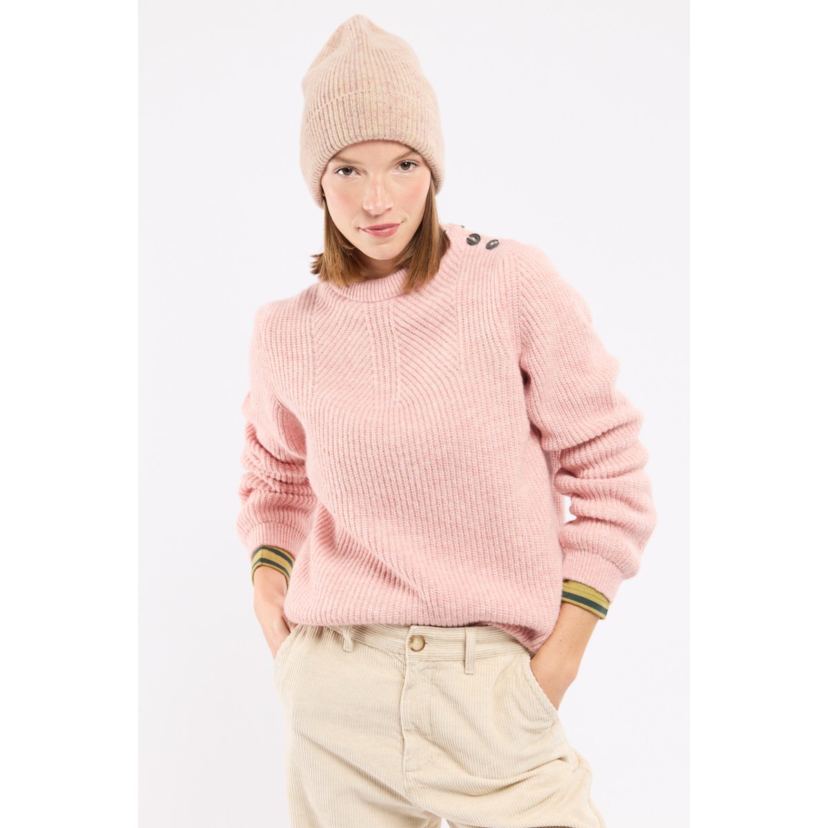 Pull maille perlée - alpaga et laine body, ARMOR-LUX