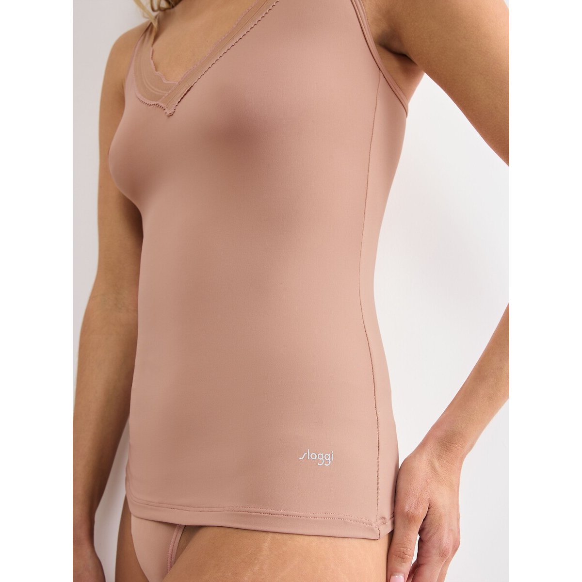 Canotta a spalline sottili, GO BLUSH marrone beige, SLOGGI