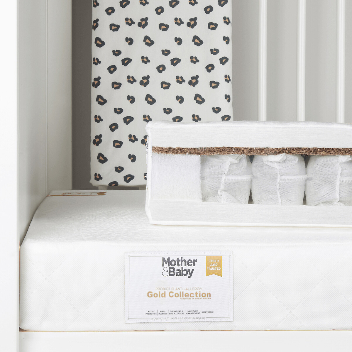 Coir Pocket Sprung Baby Mattress white, MOTHER&BABY