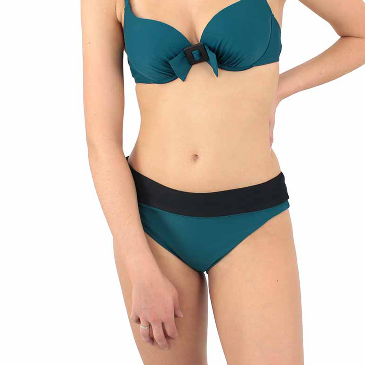 Haut de maillot balconnet avec armatures Belle-Ile vert, LAURA BY JANINE ROBIN