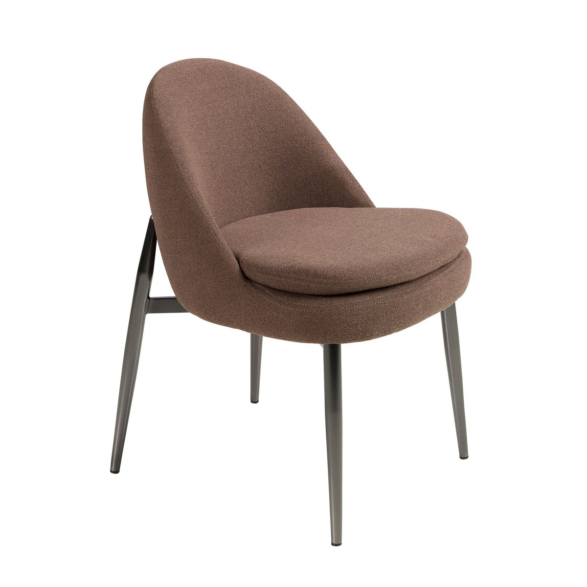 Chaise en tissu marron foncé | noir, ANGEL CERDA