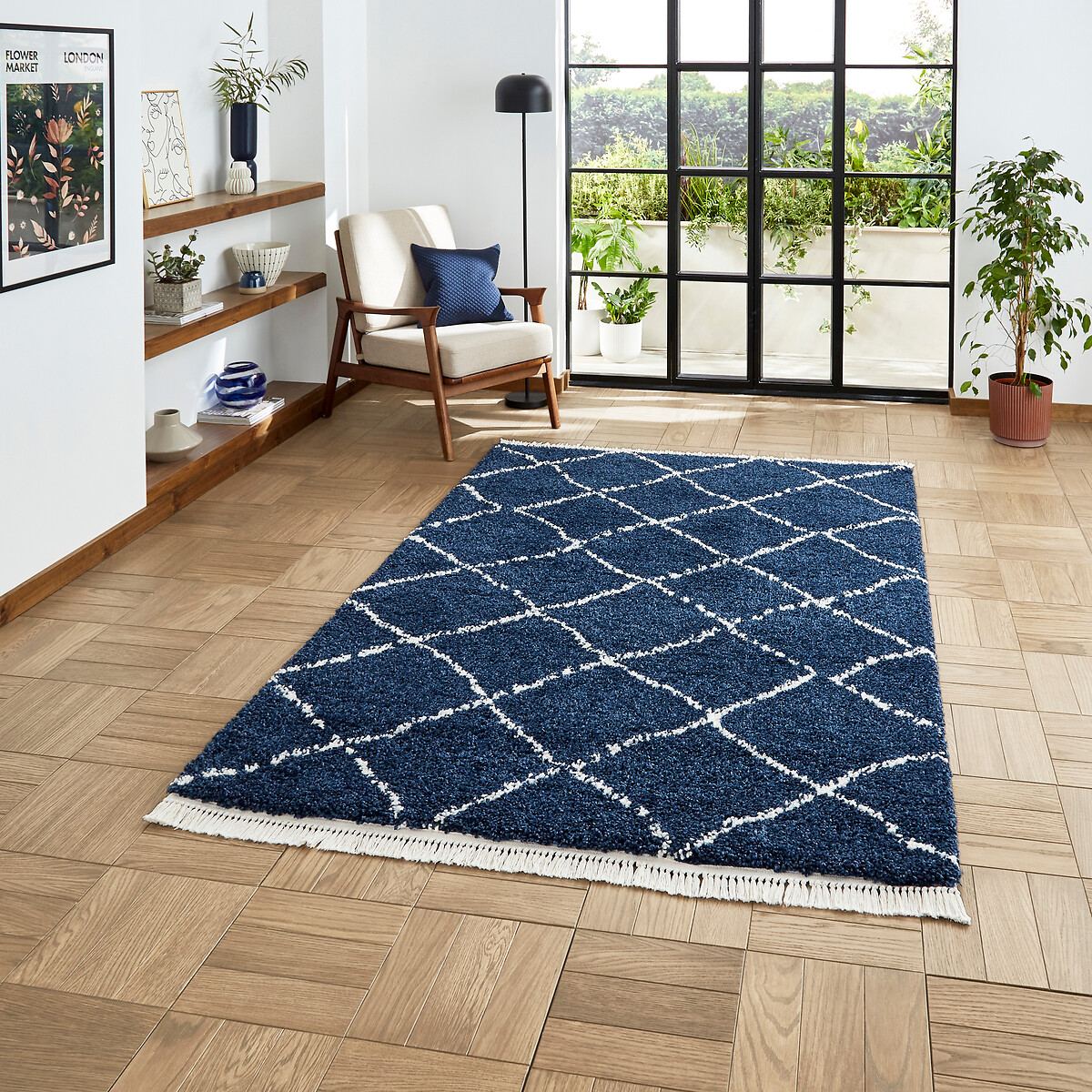 Boho Berber Style Rug navy, SO'HOME
