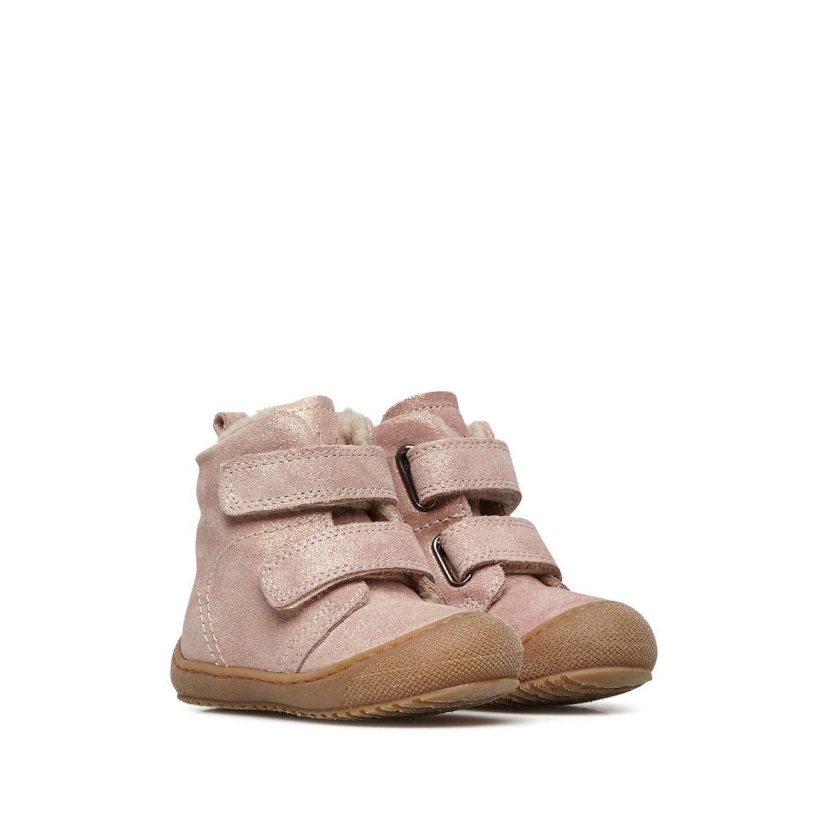 Bottines En Cuir Nappa Doublé Bubble Vl rose, NATURINO