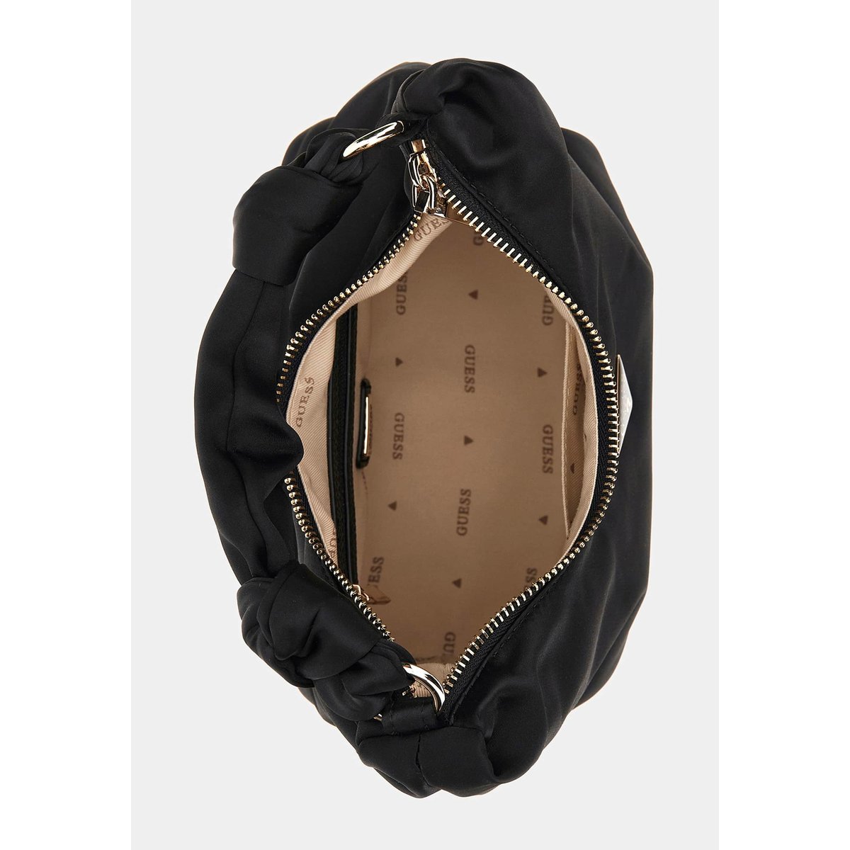 Mini Sac À Main Velina Satin noir, GUESS