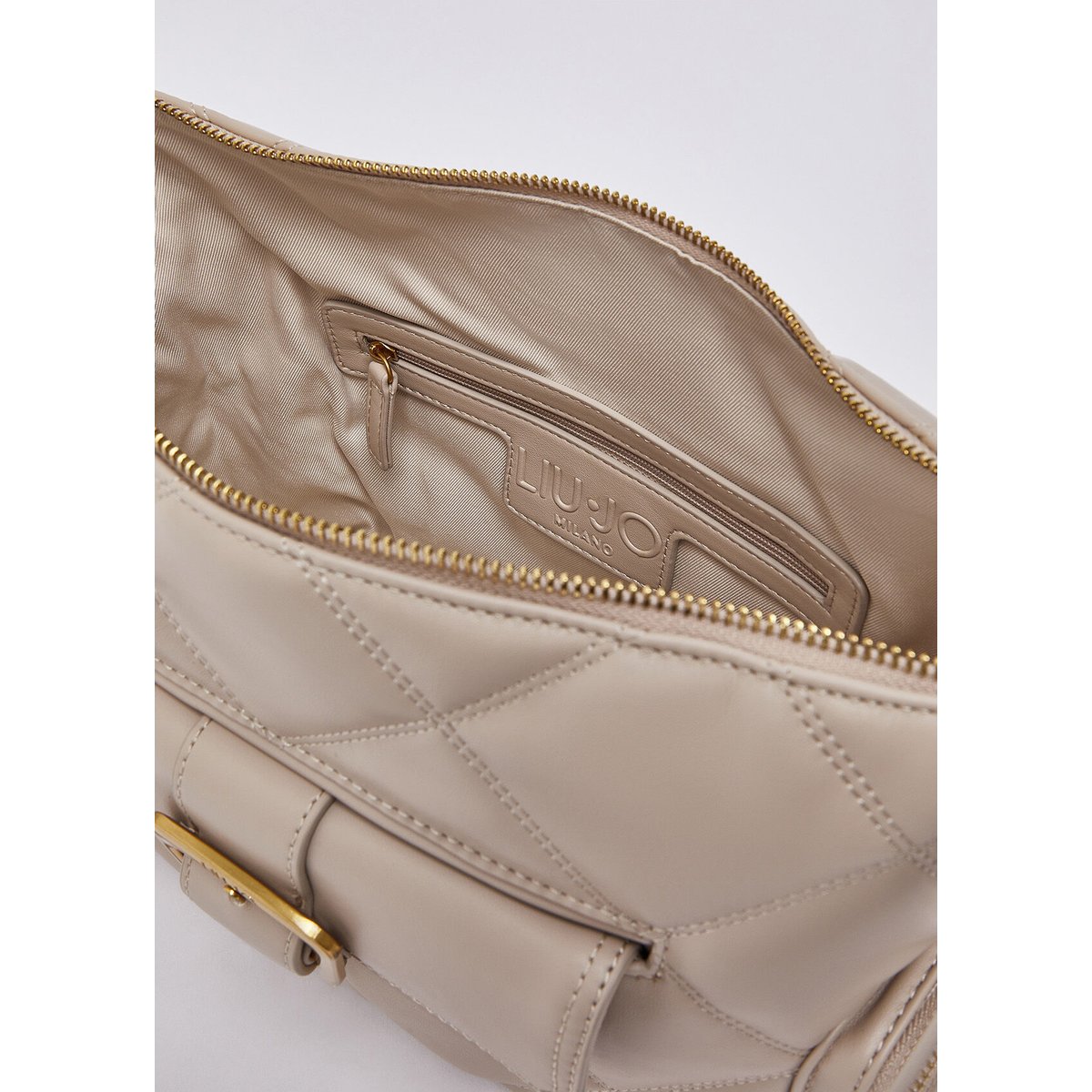 Sac hobo format petit matelassé blanc, LIU JO