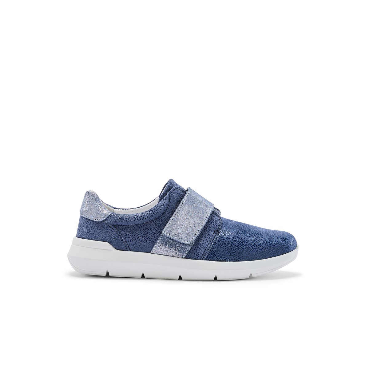 Derbies femme à scratch bleu, PEDICONFORT