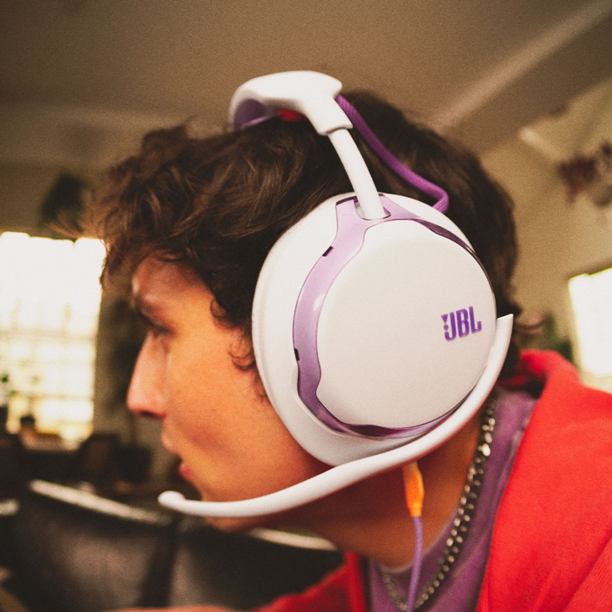 Casque gamer Quantum 250 Blanc Violet blanc, JBL