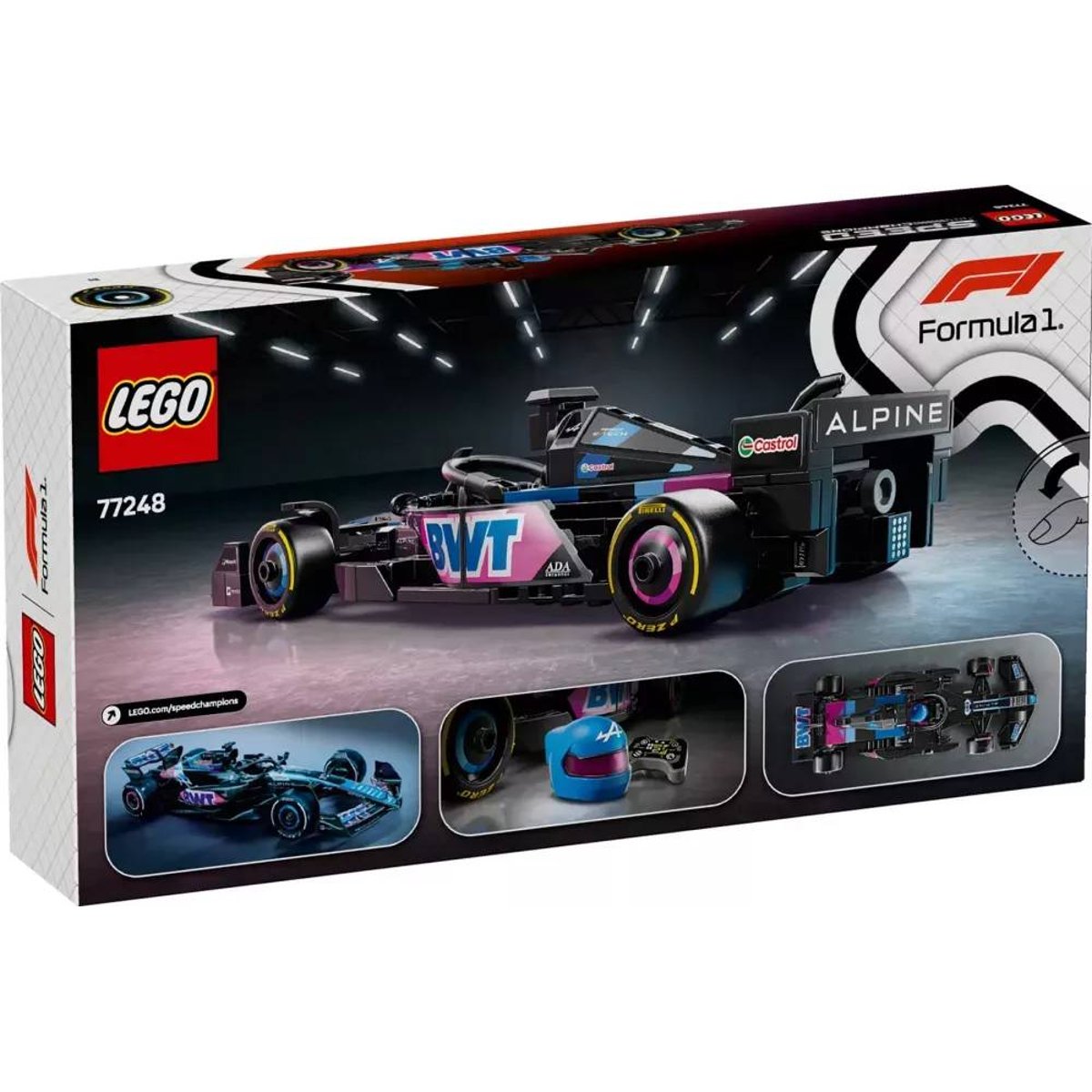 LEGO Speed Champions - Voiture F1 BWT Alpine Team A524 - Modèle de Course 2024 noir, LEGO